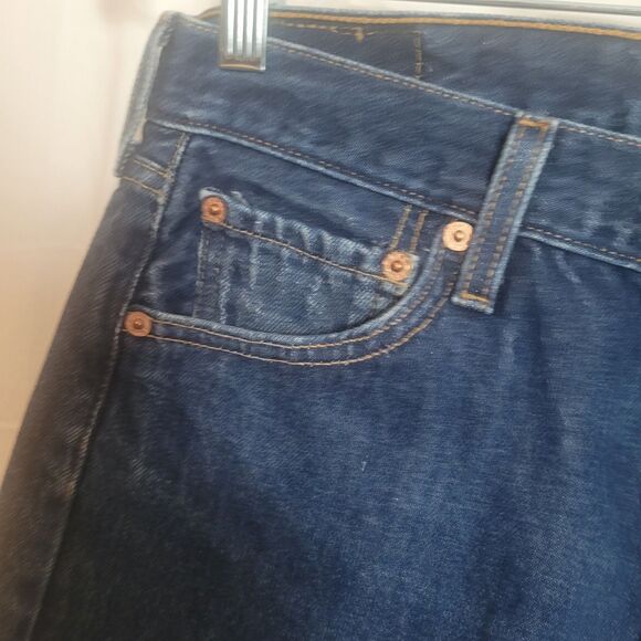 Levi's 501 Button Fly Straight Leg Jeans Men's Size 31 X 33 Blue Denim Workwear - Picture 5 of 13
